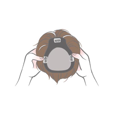 女性用かつら取扱説明書イラスト3