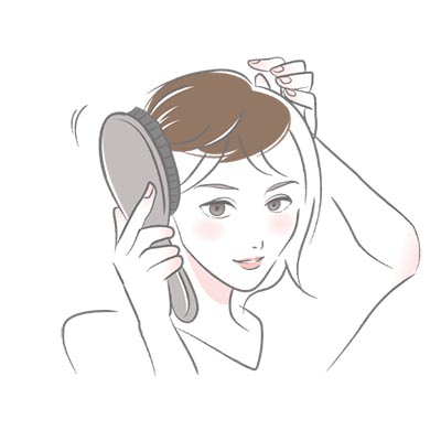 女性用かつら取扱説明書イラスト4